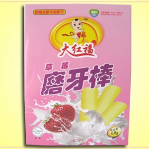 大红福68克-草莓磨牙棒