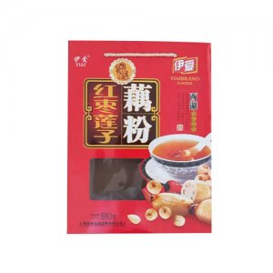伊爱红枣莲子藕粉彩包礼盒880g