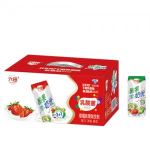 六田酸果奶优乳酸菌草莓味果味饮料