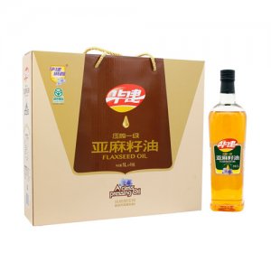 华建诚鑫 压榨亚麻籽油1Lx4瓶