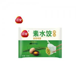 三全素水饺韭菜鸡蛋450g
