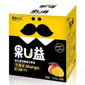 聚果时光果U益益生菌发酵复合果昔芒果味1.25Lx6瓶