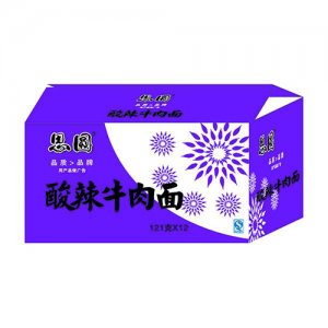 思圆酸辣牛肉面121gx12袋