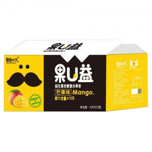 聚果时光果U益益生菌发酵复合果昔芒果味420mlx15瓶