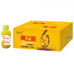 聚果时光黄之桃生榨黄桃汁饮料380mlx15瓶