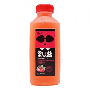 聚果时光益生菌发酵复合果昔草莓味420ml