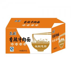 思圆秘制大桶香辣牛肉面箱装