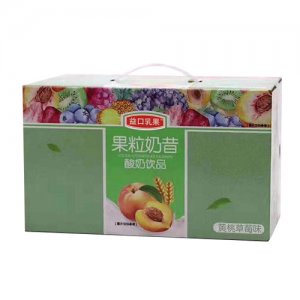 益口乳果果粒奶昔酸奶饮品黄桃草莓味礼盒