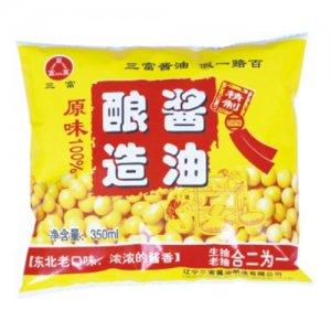 三富原味酿造酱油350ml袋装