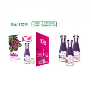 汇源晶透葡萄玻璃瓶装