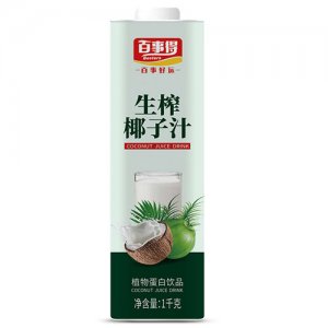 百事得直瓶方盒装生榨椰子汁饮料