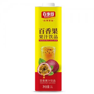 百事得直瓶方盒装百香果饮料