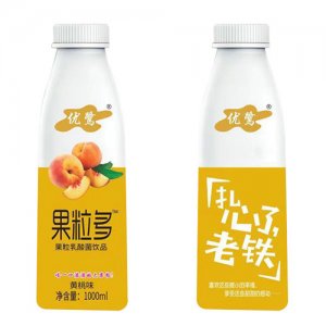优鹭果粒多乳酸菌饮品黄桃味1000ml