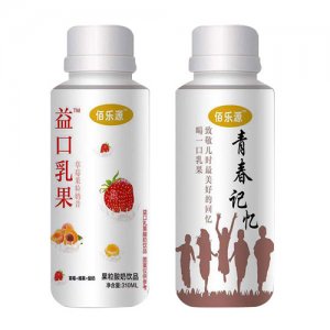 佰乐源益口乳果酸奶饮品草莓+椰果310ml