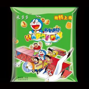 米多多哆啦A梦膨化食品绿袋装