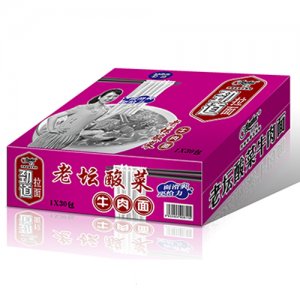 1x30包京辉劲道拉面老坛酸菜牛肉面箱