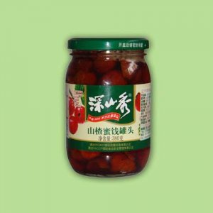 深山秀380克山楂蜜饯罐头