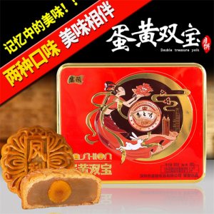 富顿蛋黄双宝月饼500g