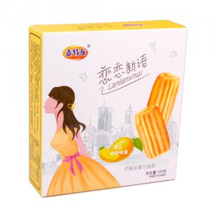 麦特龙恋恋新语芒果臻心曲奇120g盒装