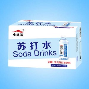口口珍金浪湾苏打水饮料350mlx24瓶