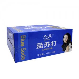 口口珍蓝苏打水无汽350mlx24