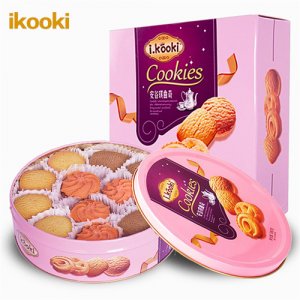 ikooki安谷琪曲奇饼干紫色礼盒