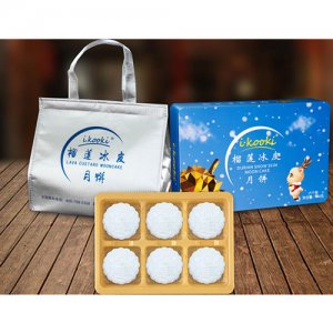 ikooki榴莲冰皮月饼礼盒装