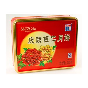 庆联伍仁月饼600g