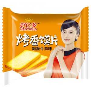 好亿多烤香馍片咖喱牛肉味