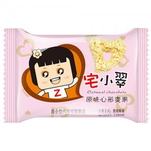 宅小翠原味心形麦果粉色包装