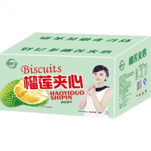 好亿多榴莲夹心饼干箱装
