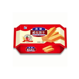 庆联威化饼草莓味160g