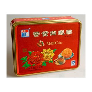 庆联蛋黄白莲蓉月饼500g