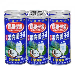 椰果世家245mlx6罐果肉椰汁方便装