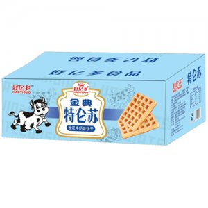 好亿多金典特仑苏香浓牛奶味饼干箱装