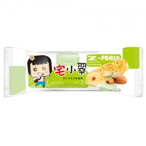 宅小翠杏仁巧克力能量棒绿色包装