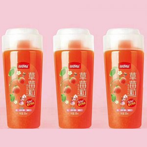 喜爱果园草莓粒果汁饮料380ml