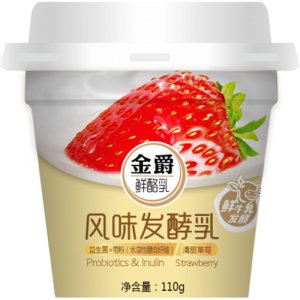 友芝友金爵风味发酵乳110g草莓味