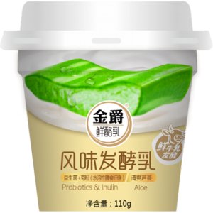 友芝友金爵风味发酵乳110g芦荟味