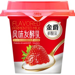 友芝友金爵风味发酵乳210g草莓味