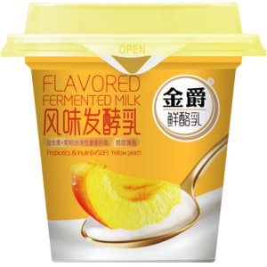 友芝友金爵风味发酵乳210g黄桃味