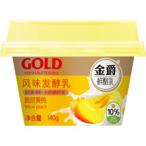 友芝友金爵风味发酵乳140g黄桃味