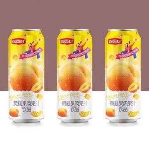 喜爱果园黄桃果肉果汁饮品500ml