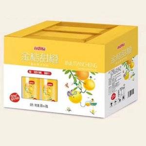 喜爱果园金桔甜橙果汁饮料380mlx8瓶