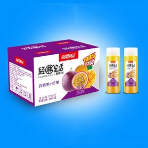 喜爱果园经典生活百香果+芒果复合果汁饮料380ml×15瓶