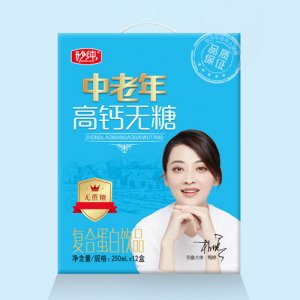 妙纯中老年高钙复合蛋白饮料250mlx12盒