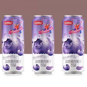 喜爱果园蓝莓果肉果汁饮品500ml