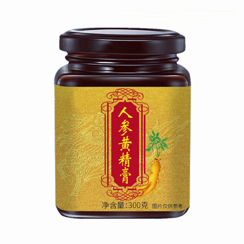 直銷 黃精人參阿膠膏生產廠家瓶裝300克山楂雞內金六物膏方代加工.jpg