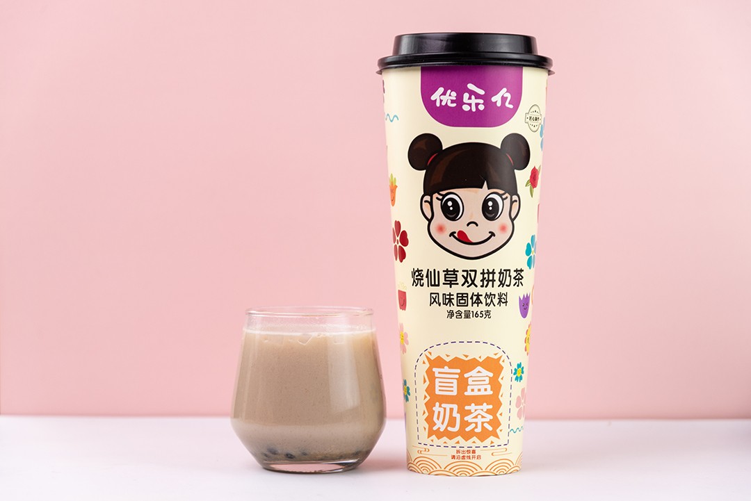 优乐亿盲盒奶茶 烧仙草双拼奶茶风味固体饮料4.JPG