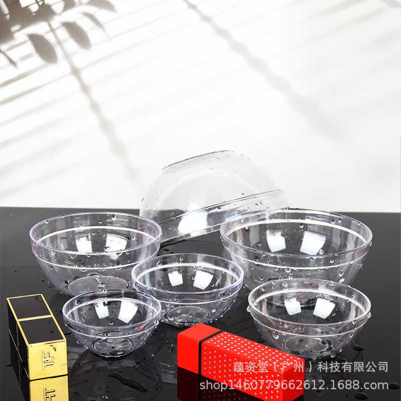 厂家批发加厚耐磨亚克力美容碗1号直径6cm调膜碗套装透明白面膜碗.jpg